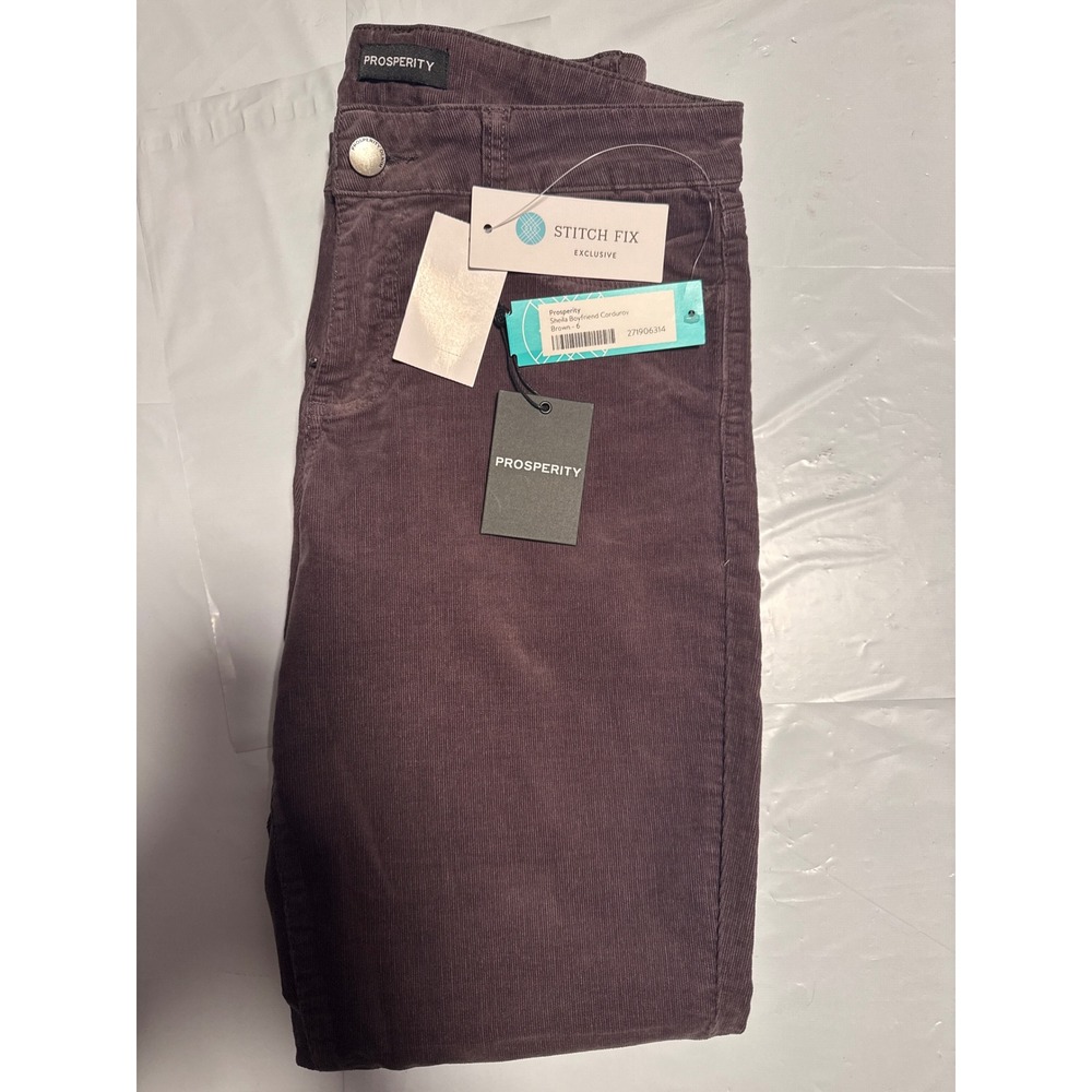 Prosperity Sheila Boyfriend Corduroy Pants Brown Size 6 28 Stitch Fix Exclusive